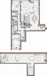 Трёхкомнатная квартира 166.9 м²